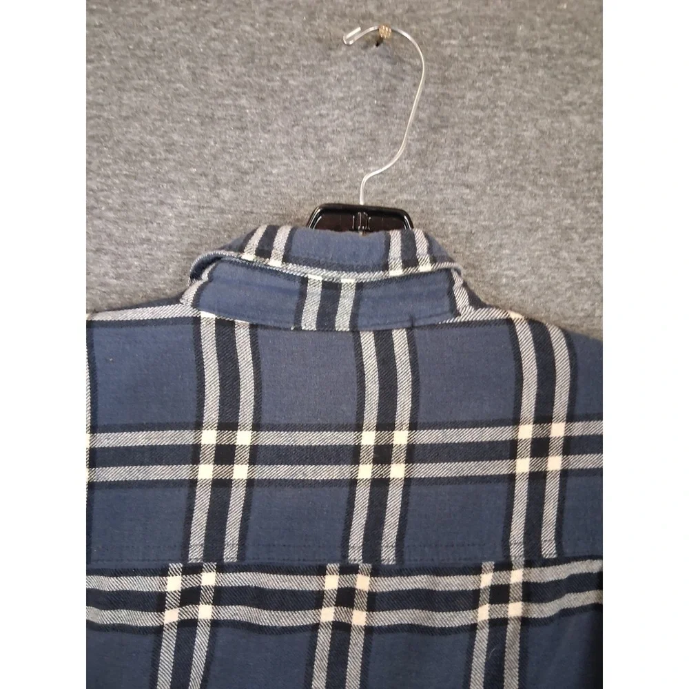 Wrangler Mens Jacket M Blue Plaid Quilted Lined Shacket Chore‎ Flaw Casual Work